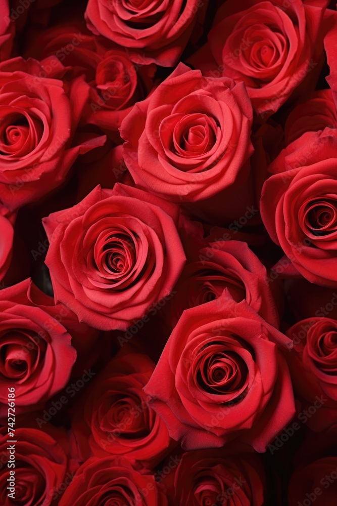 A bunch of red roses on a table, suitable for various occasions A bunch of red roses on a table, suitable for various occasions
