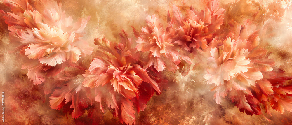 Floral Watercolor Fantasy: Artistic Bouquet of Spring Flowers in Soft Pastel Tones