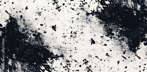 black and white paint splatter background