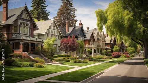 Fototapeta Naklejka Na Ścianę i Meble -  avenues salt lake city neighborhood