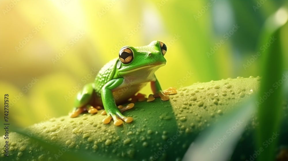 Naklejka premium Cute Frog illustration