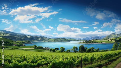 wine vineyard lake