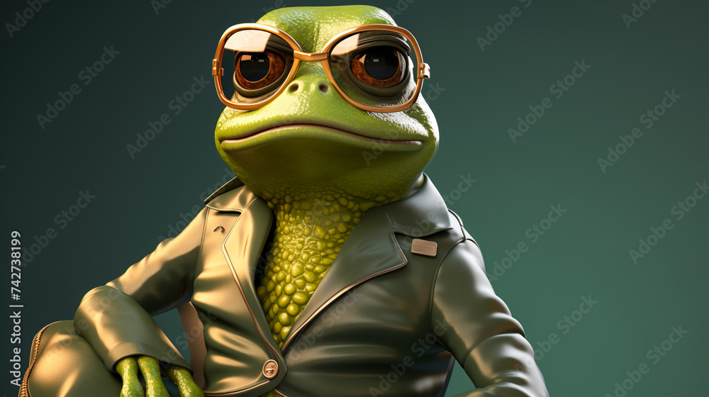 Obraz premium Stylish Toad illustration.