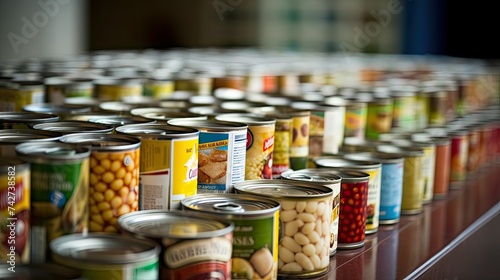 hunger canned food donation photo
