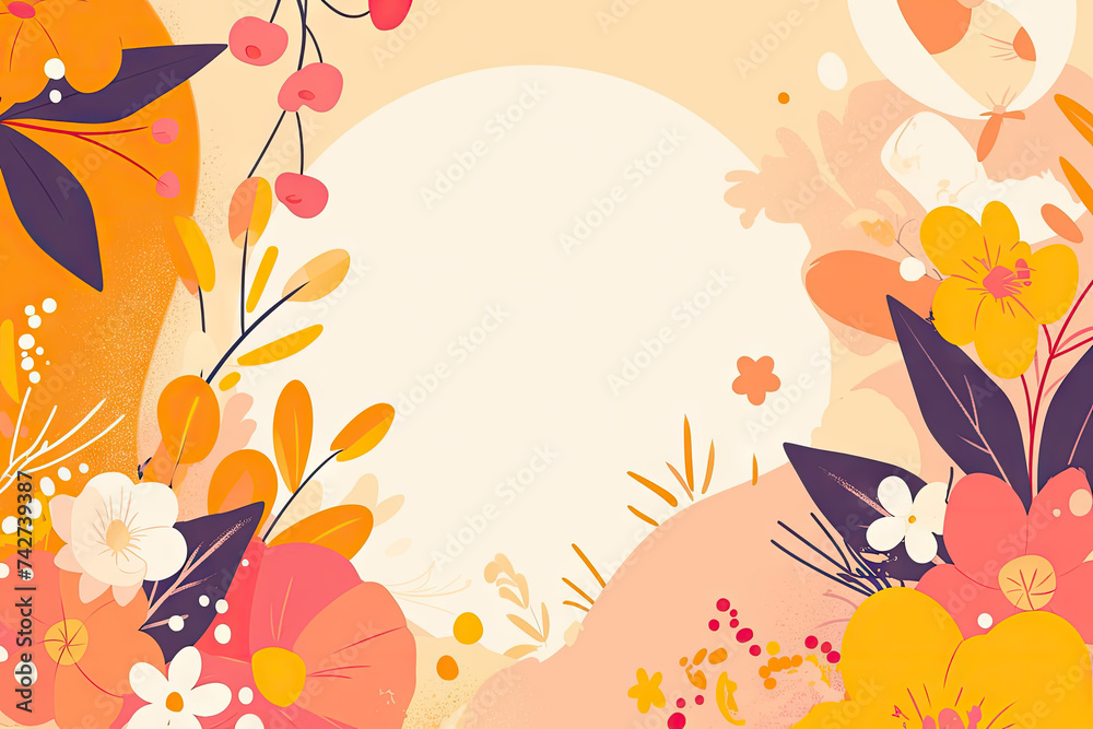 A cute modern and minimalist style background , Summer season suitable for poster A cute modern and minimalist style background , Summer season suitable for poster