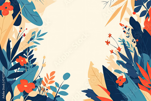 A cute modern and minimalist style background   Summer season suitable for poster
