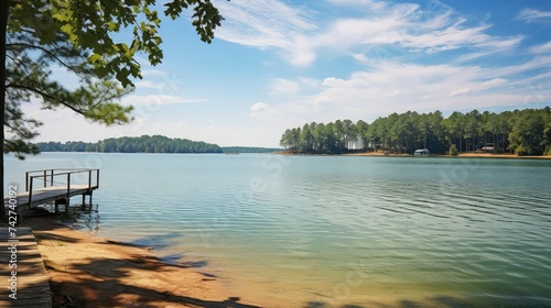 Fototapeta Naklejka Na Ścianę i Meble -  fishing lake hartwell