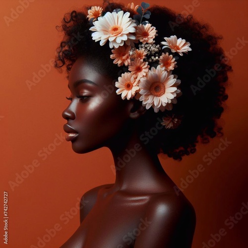 Frau mit Blumen im Haar © Li-Bro