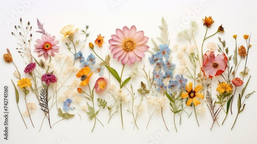 botanical pressed flowers photo