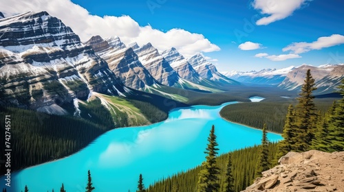 Fototapeta Naklejka Na Ścianę i Meble -  glacier peyto lake