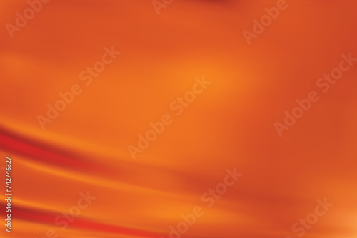 Abstract orange gradient background. Minimalistic subtle wavy silk texture. 3D vector illustration.