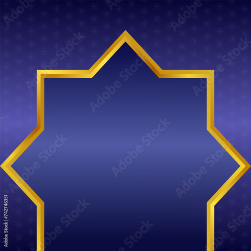 luxirious background gold outlined ramadan text box photo