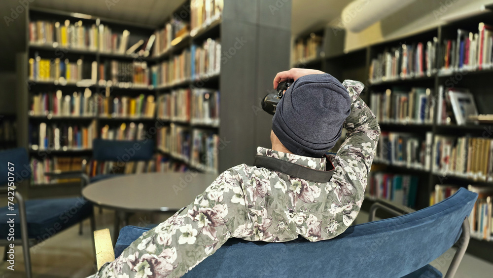 person in library person in library