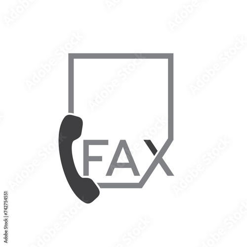 illustration of fax or telecopier, vector art.