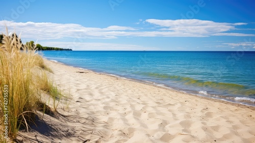 Fototapeta Naklejka Na Ścianę i Meble -  dunes silver lake michigan