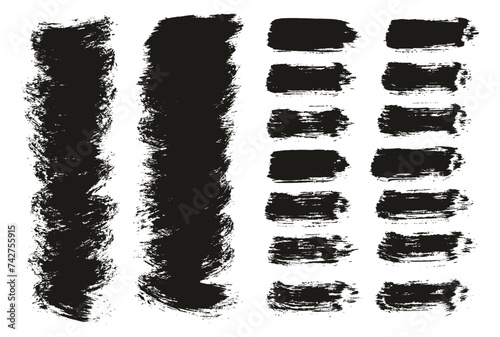 Hand Drawn Round Brush Thin Short Background & Straight Lines Mix Artist Brush High Detail Abstract Vector Background Mix Set 