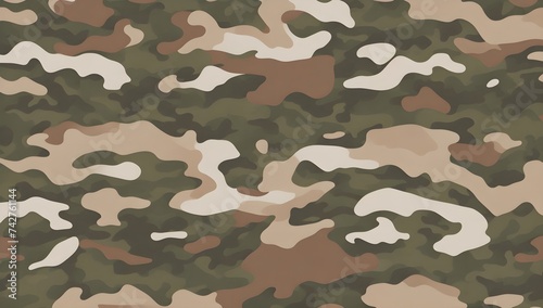 Military camouflage seamless pattern. Army camo texture for seamless wallpaper.	Camouflage pattern background. photo