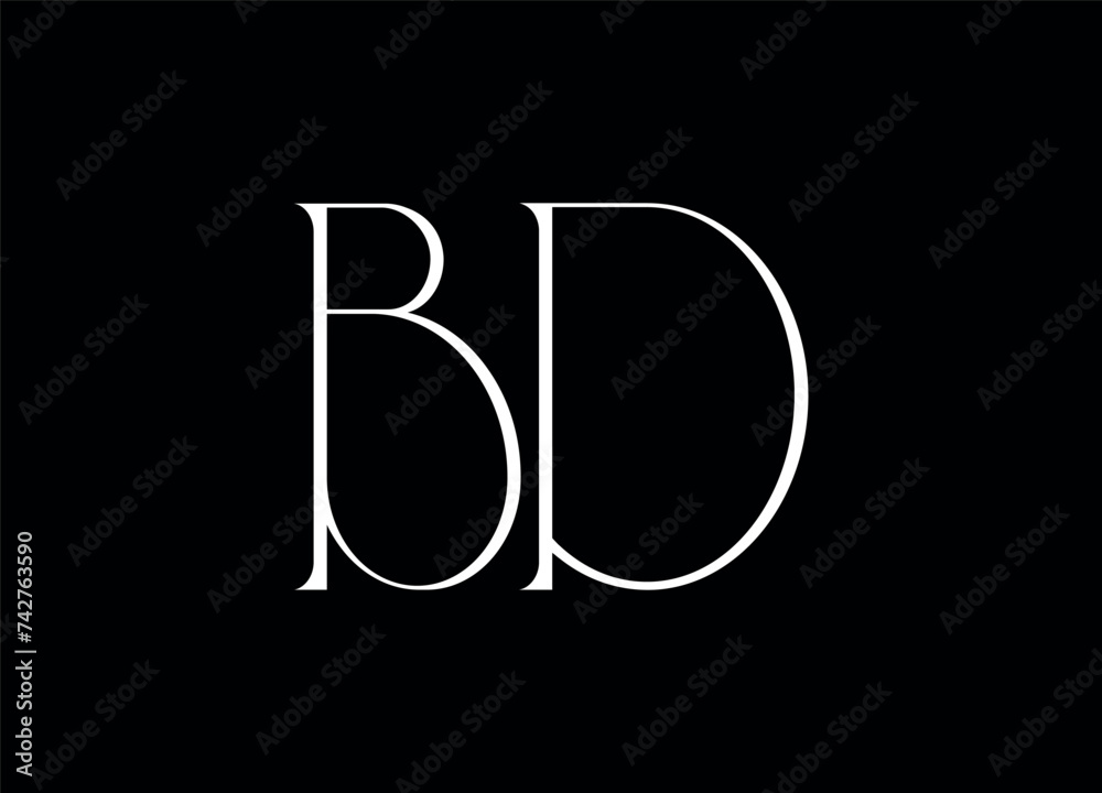BD letter logo and monogram logo design BD letter logo and monogram logo design