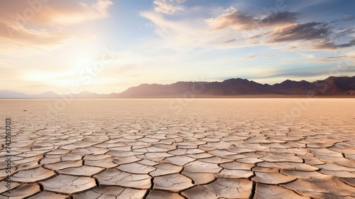 Fototapeta Naklejka Na Ścianę i Meble -  barren dry lake bed