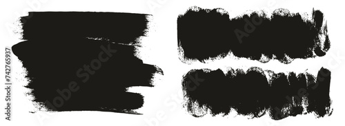 Hand Drawn Round Sponge Thick Artist Brush Long & Short Mix Background High Detail Abstract Vector Background Mix Set 