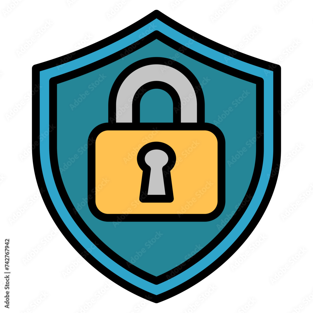 Shield Lock Icon Element For Design Shield Lock Icon Element For Design