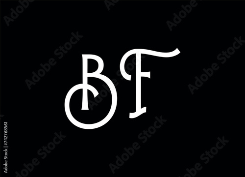 BF letter logo and monogram logo design
