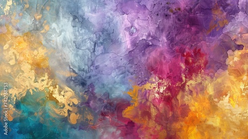 Wallpaper Mural Vivid abstract color splash painting, modern art background using bold bright brushstrokes with a contrasting color palette Torontodigital.ca