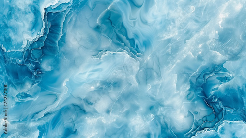 marble ink in vibrant shades of blue, showcasing a dynamic and flowing pattern texture.
