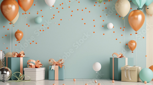 Sleek paper board for advertisingminimalist birtday