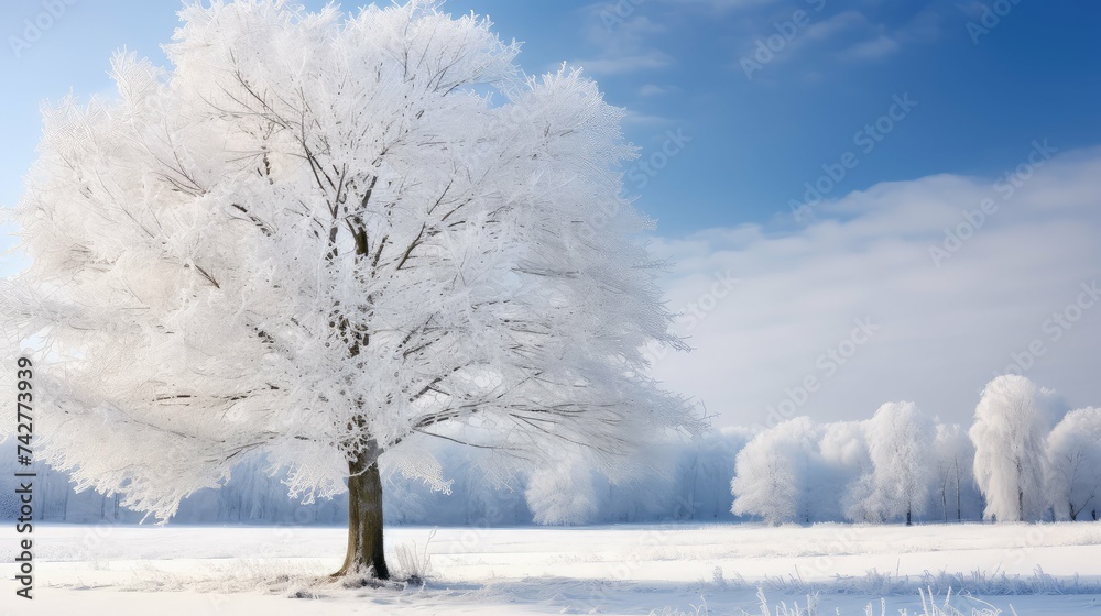 Fototapeta premium fireplace winter morning