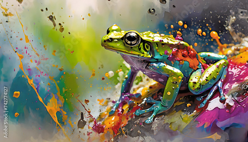 Vivid frog photo