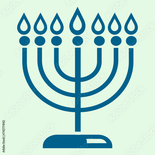 symbolic candlestick at a Jewish festival