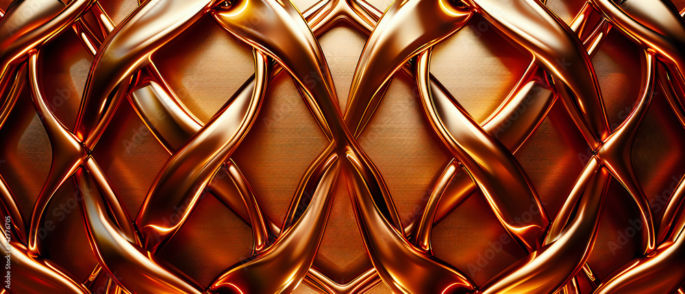 Ornamental Elegance: Luxurious Pattern with Gold Accents on a Dark Background Ornamental Elegance: Luxurious Pattern with Gold Accents on a Dark Background