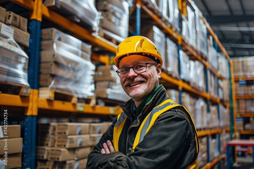 worker in warehouse, Worker Wearing Hard Hat Holding Digital Tablet Computer Walking Through Retail Warehouse full of Shelves with Goods. Working in Logistics and Distribution Center worker in warehouse, Worker Wearing Hard Hat Holding Digital Tablet Computer Walking Through Retail Warehouse full of Shelves with Goods. Working in Logistics and Distribution Center