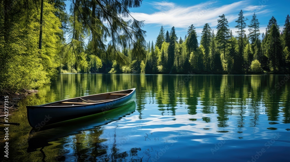 paddle lake canoe paddle lake canoe