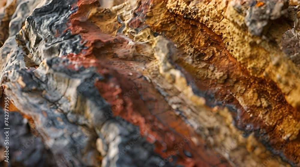 a close up of a multi colored rock