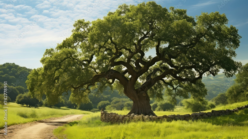 Fototapeta premium leaves large oak tree