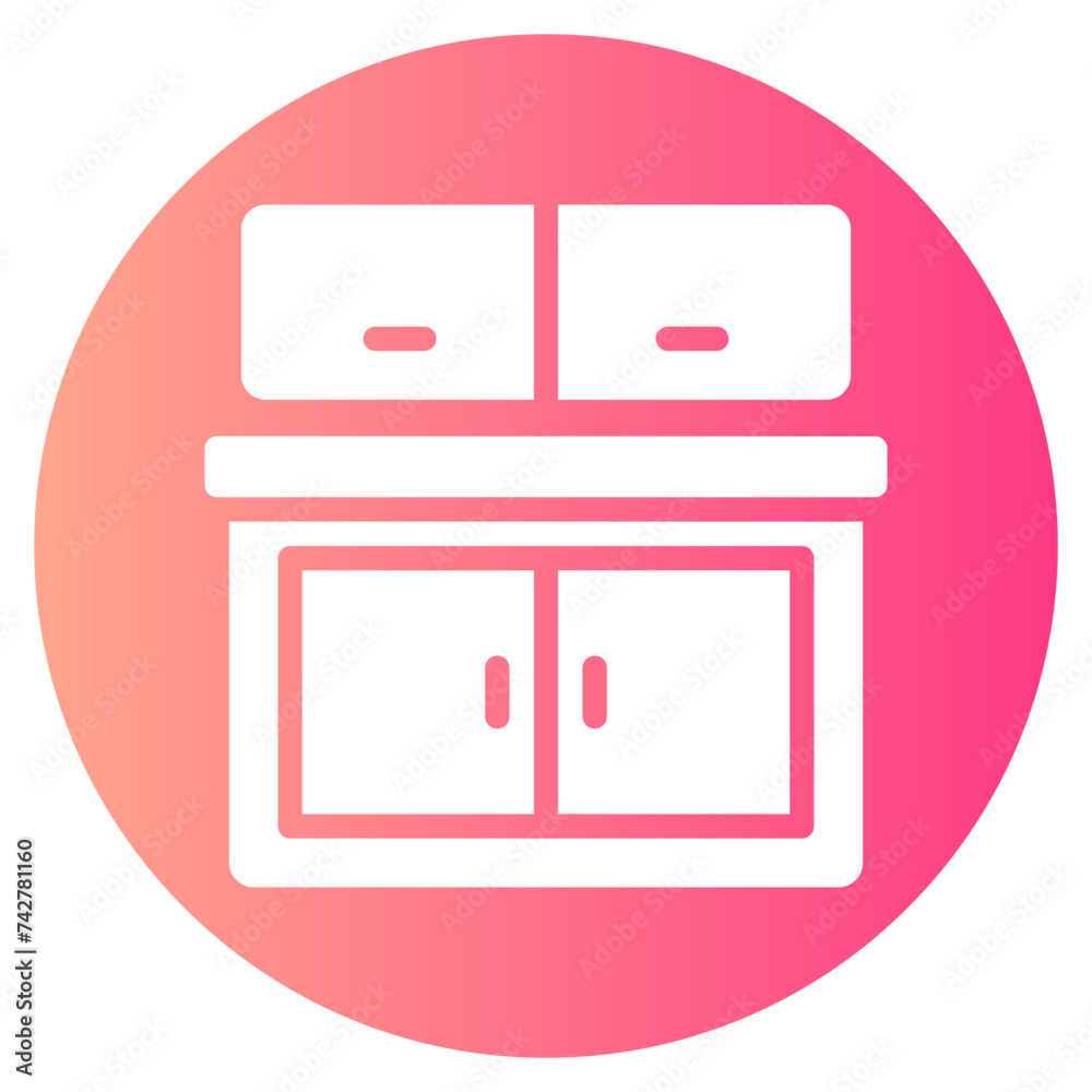 kitchen cabinet gradient icon kitchen cabinet gradient icon