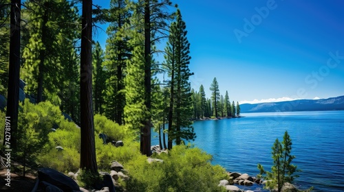 Fototapeta Naklejka Na Ścianę i Meble -  nature south lake tahoe trees