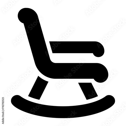 rocking chair glyph icon