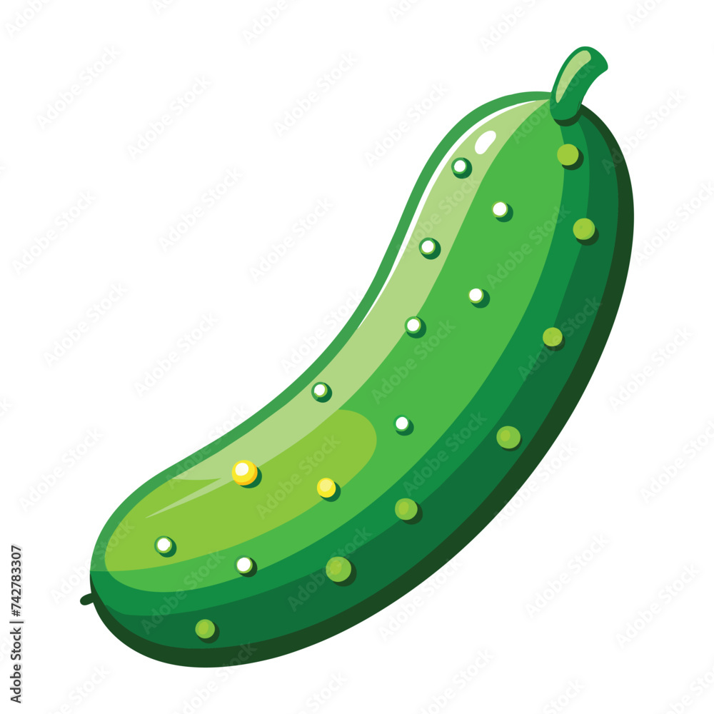 Vector of illustration cucumber on white Vector of illustration cucumber on white