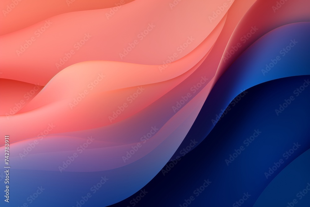 Deep Indigo to Light Salmon abstract fluid gradient design, curved wave in motion background for banner, wallpaper, poster, template, flier and cover Deep Indigo to Light Salmon abstract fluid gradient design, curved wave in motion background for banner, wallpaper, poster, template, flier and cover