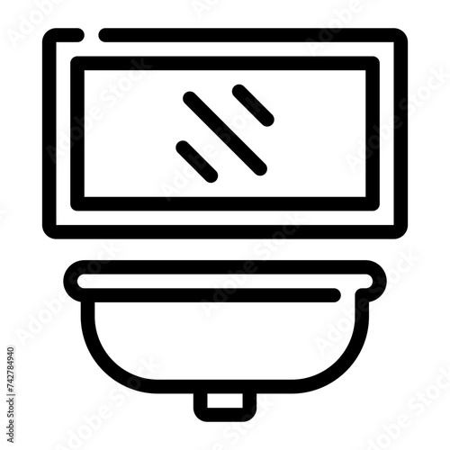 washbasin line icon
