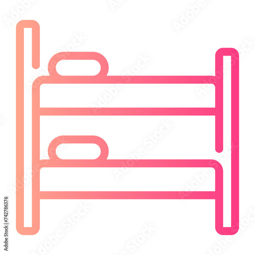 bunk bed gradient icon