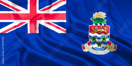 The Cayman Islands Flag Rippled