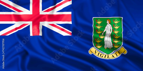 The British Virgin Islands Flag Rippled