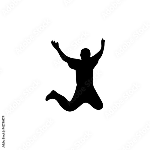silhouettes of people jumping