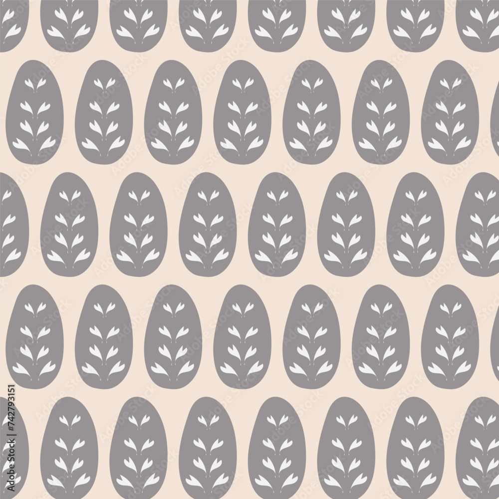 Scandinavian seamless pattern with leave Scandinavian seamless pattern with leave
