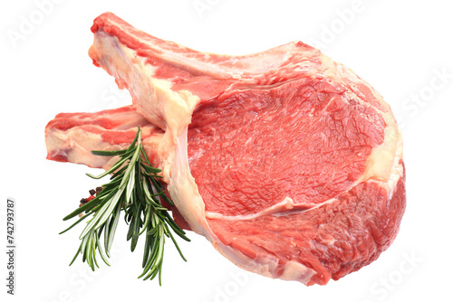 Beef steak on a white background isolated photo