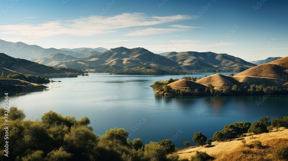 reflection lake landscape